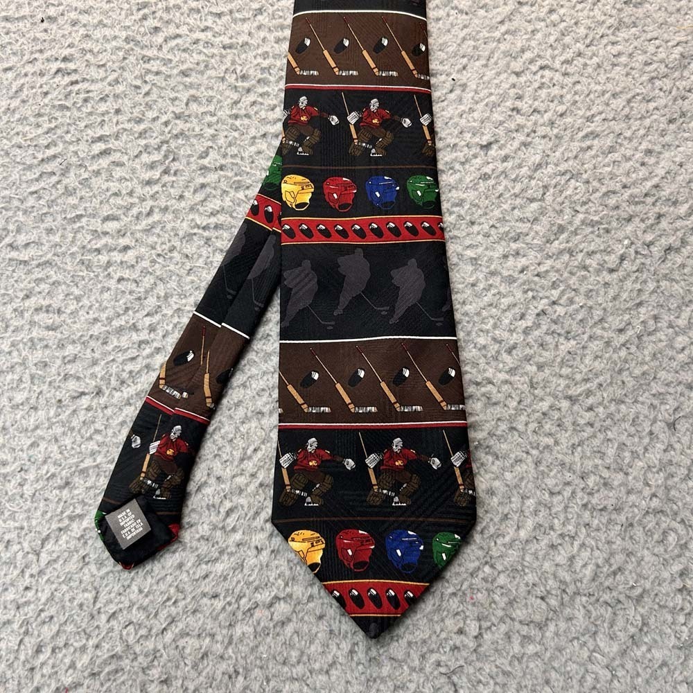 Ice Hockey Neck Tie Puritan Business Church Sports Graphic Print